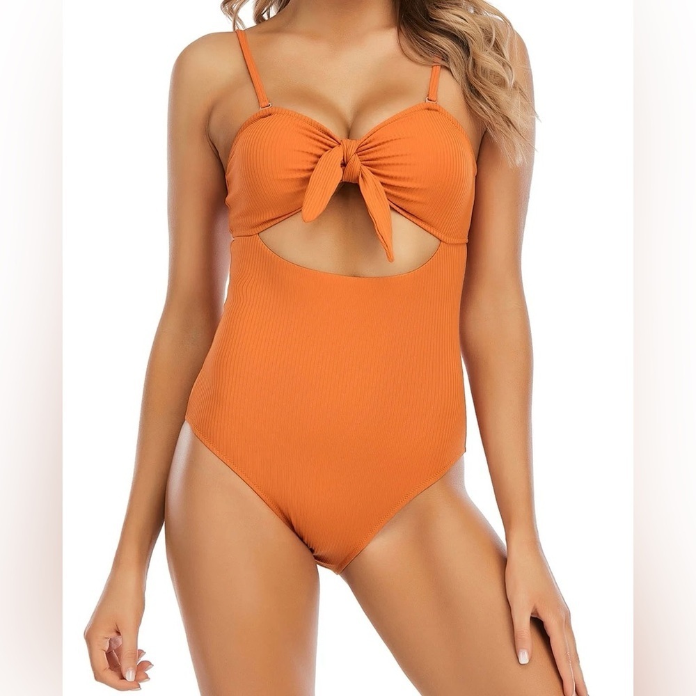 WET Designer Swimwear One Piece Terracota Sexy Cutout Swimsuit Size Small NWT